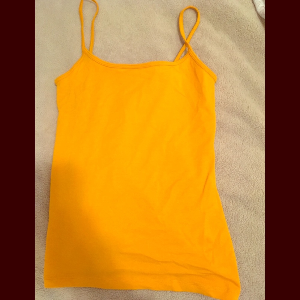 H&M divided yellow tank top and striped